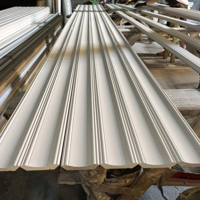 First Tier Class Primed Wooden Crown Mouldings For Ceiling