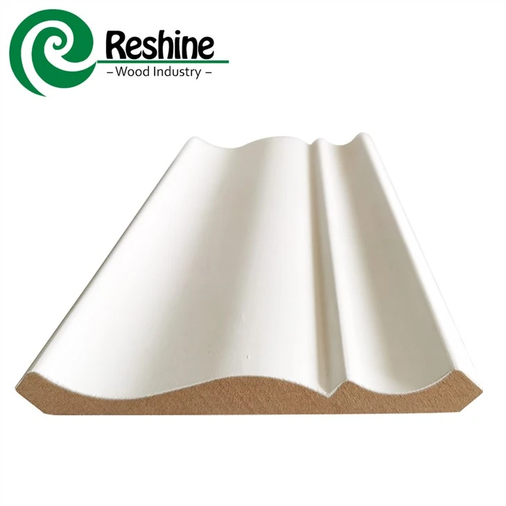 White Primed MDF Baseboard Molding
